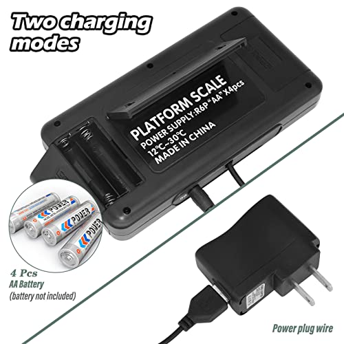 Aurgod Shipping Scale, 660Lbs Heavy Duty Digital Postal Scale, Portable Stainless Steel Lcd Display Platform Scale For Shipping(14 X 12 Inch Platform) #TOP4