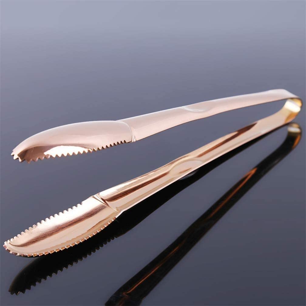 Pinzas para Servir， Pinzas de Acero Inoxidable de Lujo de Primera Calidad for Pan, Ensalada y bufé, Herramientas de Cocina, alicates Dorados