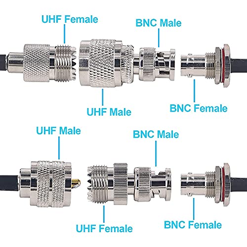 Kit adaptador onelinkmore BNC a UHF 4 piezas miniatura 5
