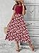 Dokotoo Dresses for Women Ruffle Short Sleeve Crewneck Maxi Summer Dresses for Women 2025 Fashion Trendy Floral Print Flowy A-Line Ladies Clothing Red Large