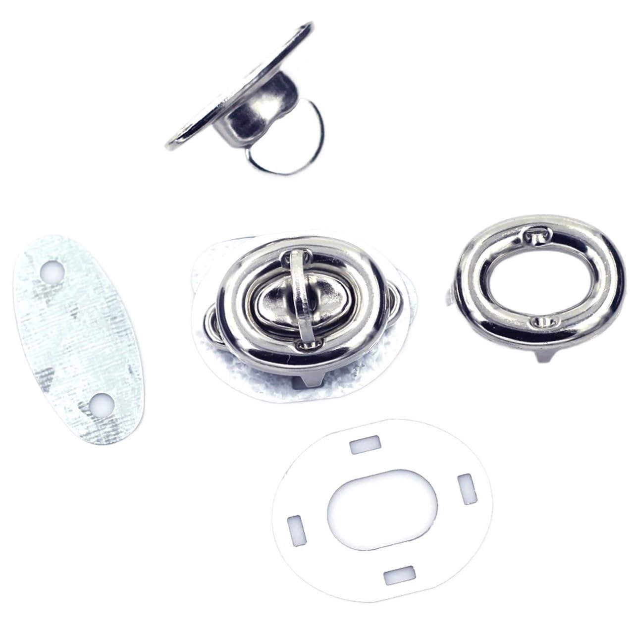 Twist Locks Twist Turn Locks Frame Kiss Clasps Silver Tone Oval Metal Closure Purse DIY Bag Accessories 30x21mm(30sets)
