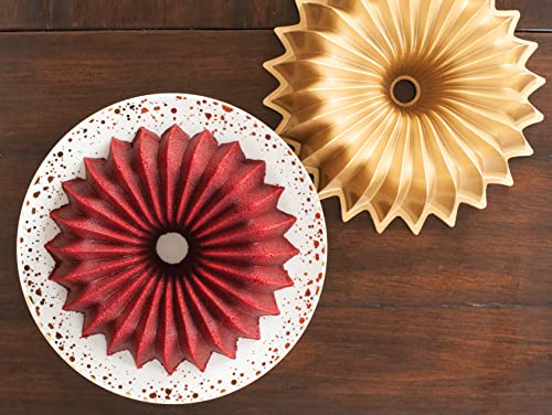Image of Nordic Ware Brilliance Bundt, 10 Cup, Gold (Pack of 3)