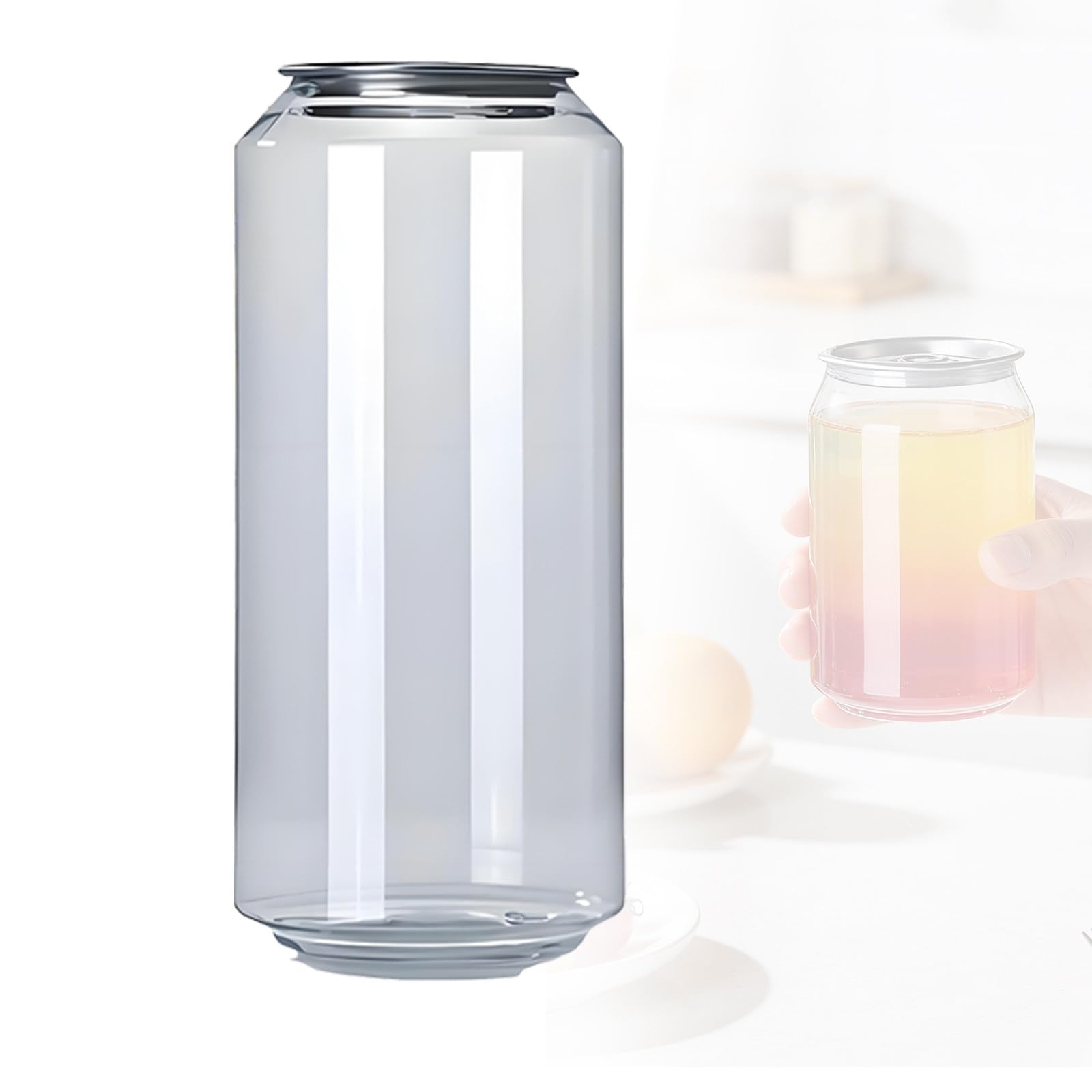 YNIYUJKL Leakproof Plastic Can Sealer Bottles With Aluminum Caps, Clear Pet Cups For Juice And Boba, Compatible With Automatic Cup Sealer, 250Ml, 200-Pack,650ml