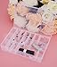 wankausonline 2 Pack Clear Dividers Box 24 Grids Adjustable Plastic Jewelry Organizer and Storage Container for DIY Art Clear Craft Box