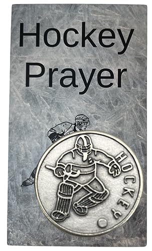 Westmon Works Hockey Pocket Token Set with Wallet Sized Prayer Card and Metal Saint Sebastian Trinket Made in Italy