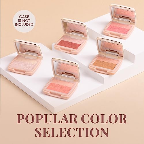 Paul & Joe Pressed Blush Palette Refill Only, Case Sold Separately, Oil-Absorbing Blush Powder, Bi-Color Face Blushes with Fitting Veil Powder, Yellow and Light Orange, 10 Tropical Mimosa, 0.17 oz - Thumbnail 2