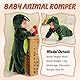 HAHASHOW Strampler Neugeborene,Baby Overall Winter,Flanell Baby Schlafanzug mit Kapuze,Tier Jumpsuit für Kinder,30-36 Monate,Dunkelgrüner Dinosaurier