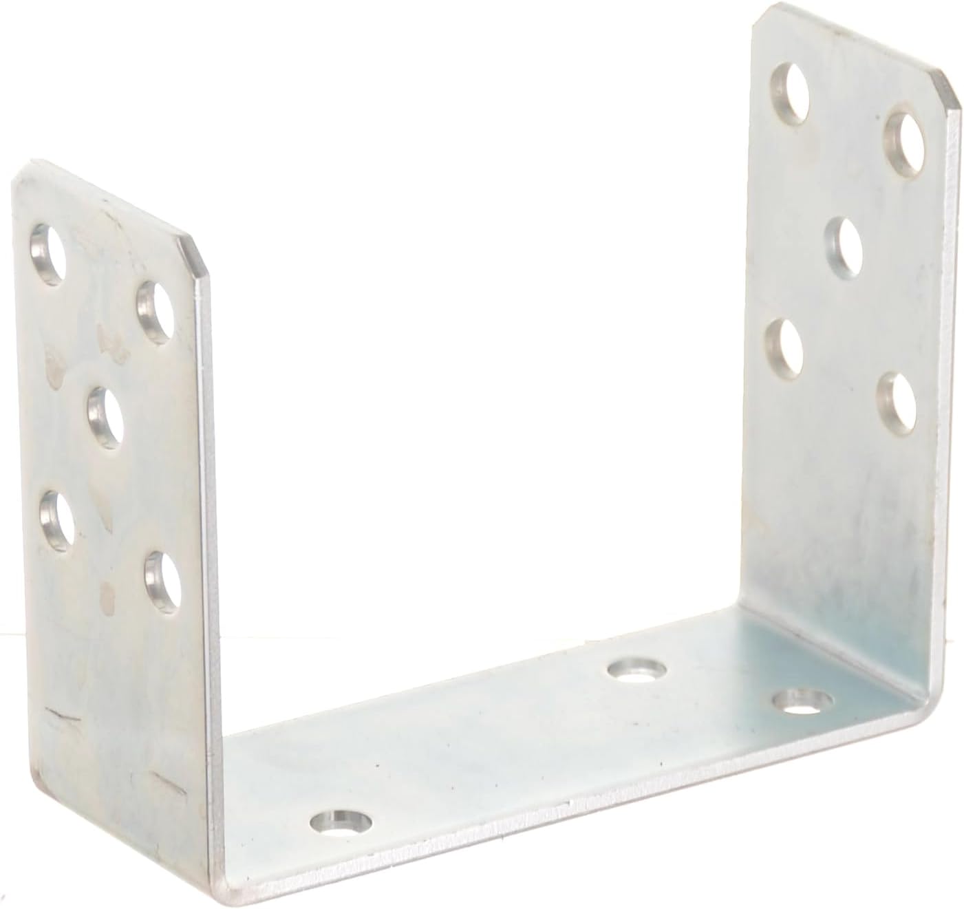 Screw On U Post Support 150mm - Galvanised Steel Post Anchor 4mm Ground Anchor for Wooden Posts Joist Shoe for Fence Pergola Patio
