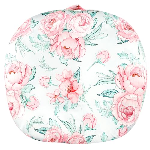 Image of Newborn Lounger Cover, Floral Removable Cover Ultra Soft Comfortable Lounger Slipcover Removable Cover for Infant Lounger Pillow(Lounger not Included)