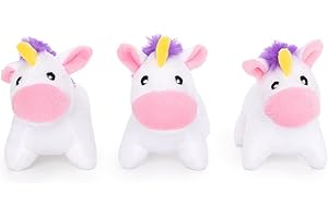 ZippyPaws Burrow Replacement Miniz - Unicorn 3-Pack: Rainbow Dog Toy Set