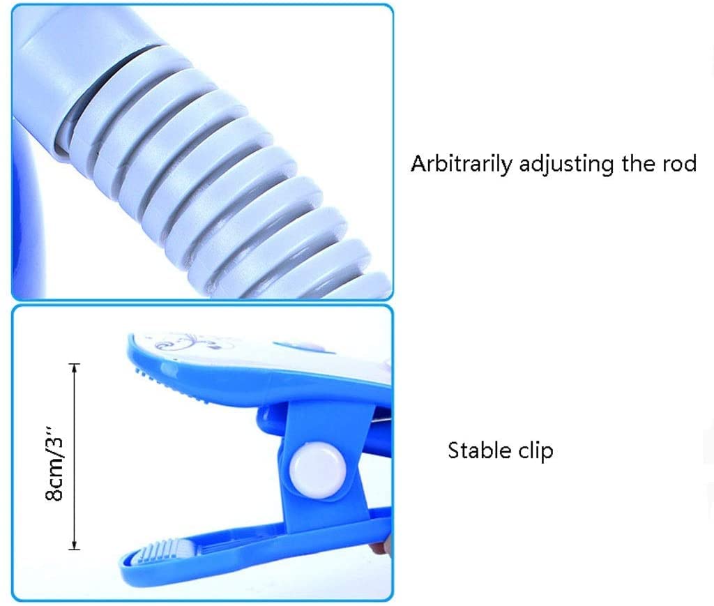Lámpara De Mesa Lámpara de Oficina Lámpara De Escritorio Con LED Protección Ocular Para Dormitorio Universitario, Mesa Oficina Abrazadera, Dormitorios, Sala Estar, Lectura Luz Escritorio(Blue)