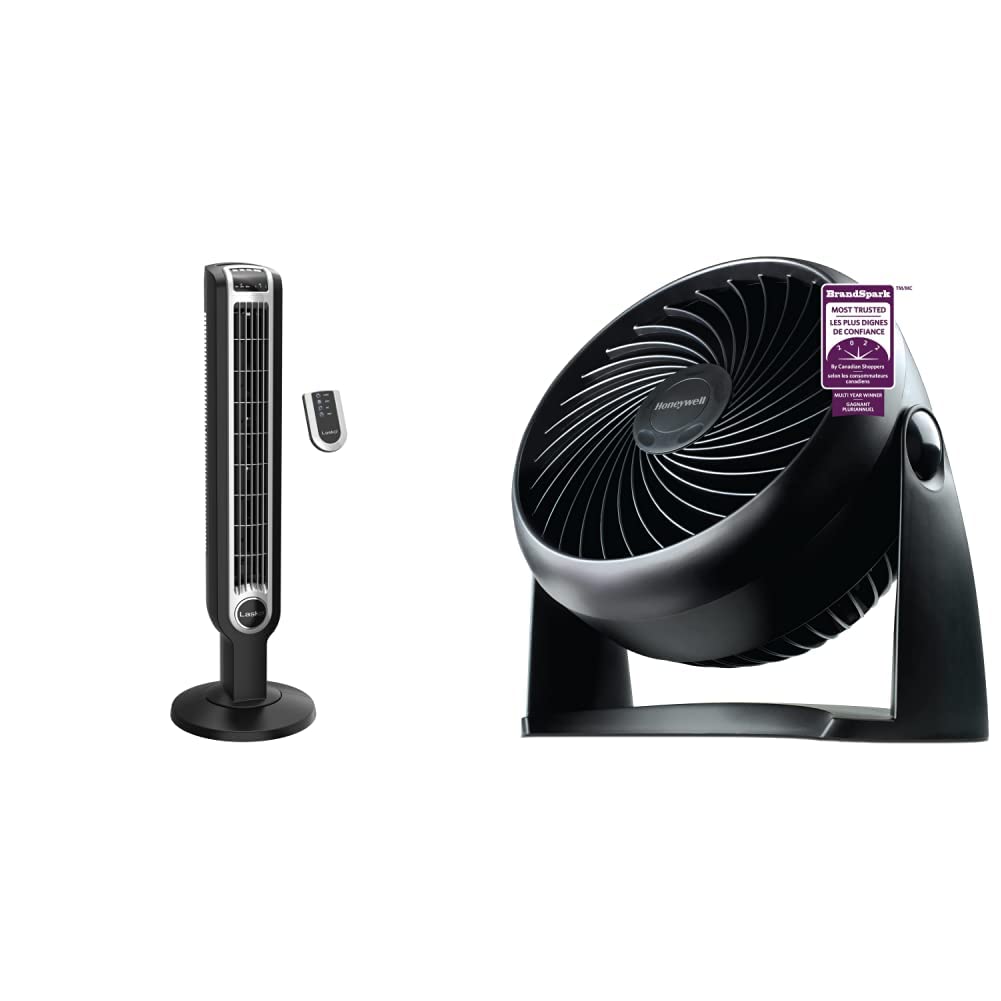Lasko 2511 36″ Tower Fan with Remote Control - Features 3 Whisper Quiet  Speeds and Built-