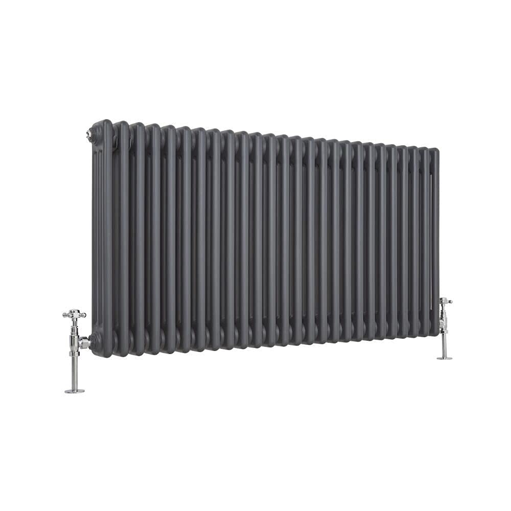 Milano Anthracite Windsor Cast Iron Style Horizontal Triple Column Radiator - 500Mm X 1190Mm