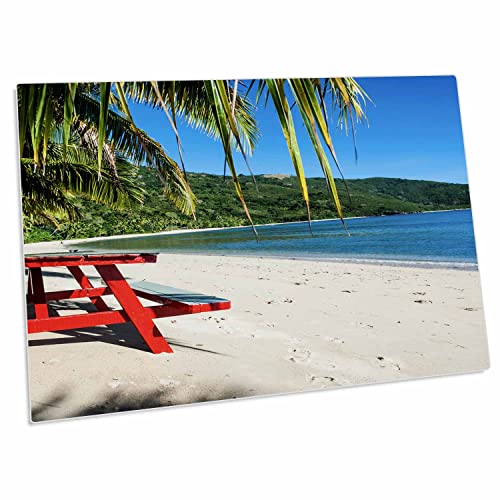 3dRose desk pad con diseño playero 23x16 pulg
