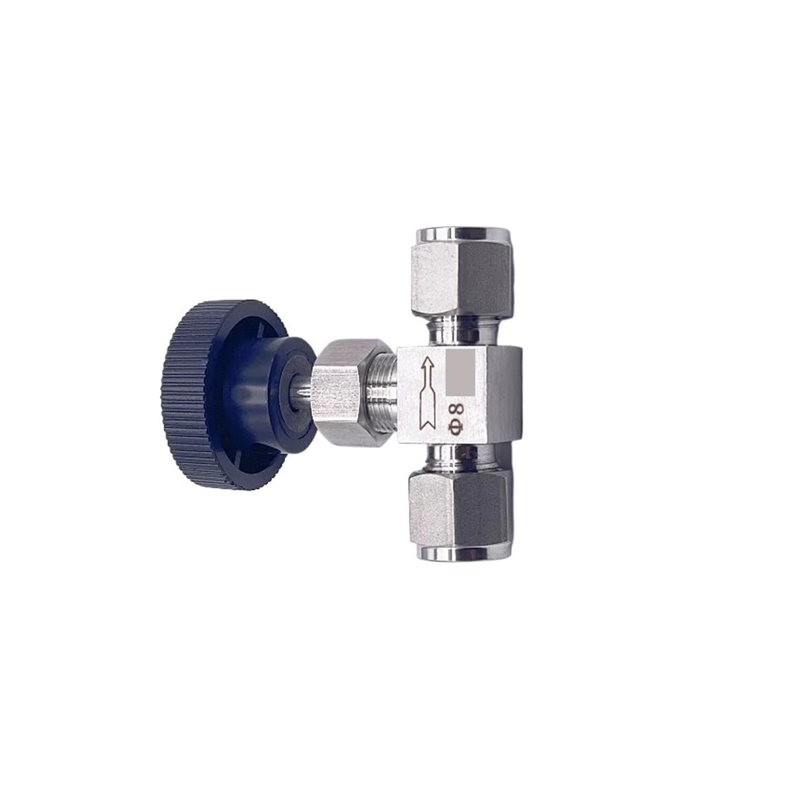 Vanne à pointeau 6mm à double virole pour tube de compression