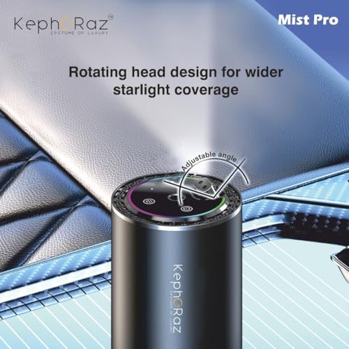 Image of Mist Pro - Premium Car Fragrance Diffuser with Dual Star Light Projection, RGB Ambient Light, AI Smart Start /Stop & Type-C Charging (Velvet Blaze)