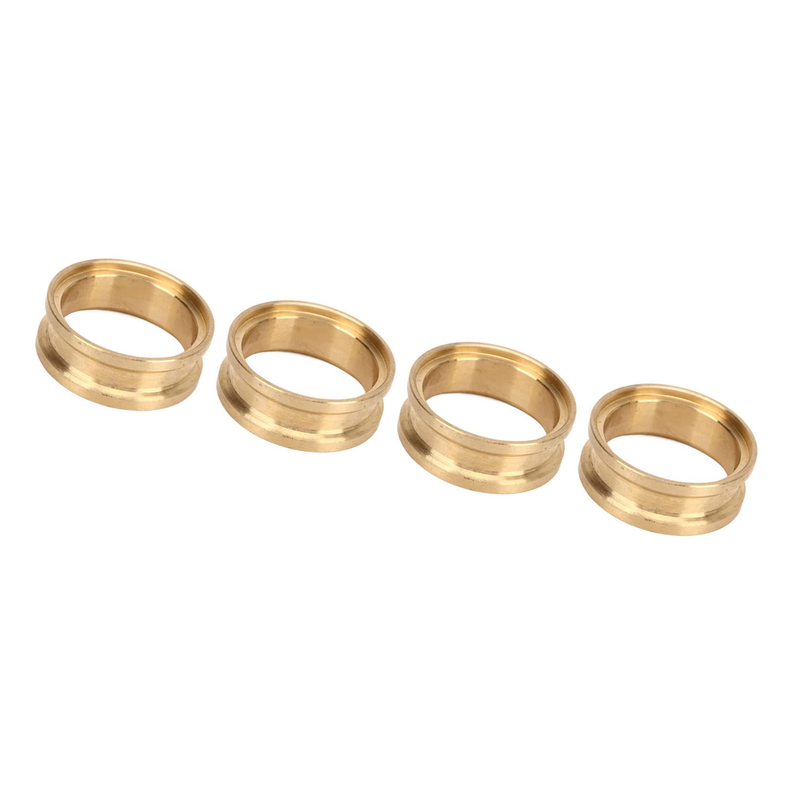 4PCS RC Anillo interno de bloqueo de cuentas Anillo de abrazadera de rueda de latón Contrapeso de equilibrio para FMS FCX24 1/24 RC Crawler Durable a prueba de herrumbre Oro 42,5