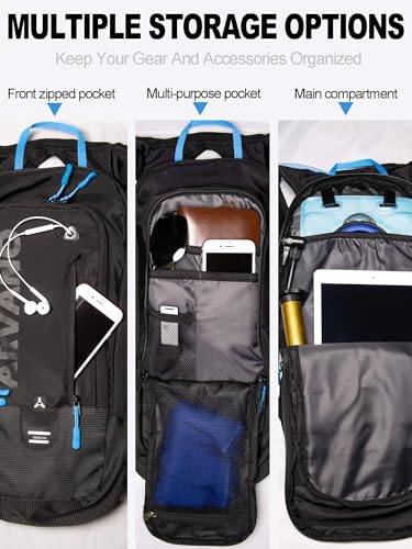 Hydration Backpack, Lightweight Hydration Pack with 2L Water Bladder, 6L Water Backpack for Men Women Cycling, Hiking, Mountain Biking, Skiing