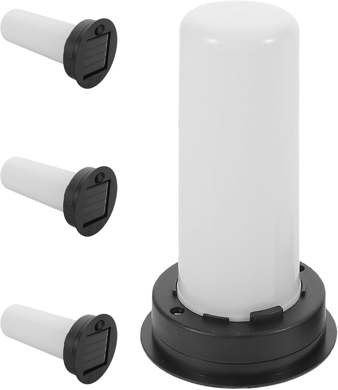 GALPADA Solar Light Replacement Tops 4pcs Plastic Flickering Flame Lantern