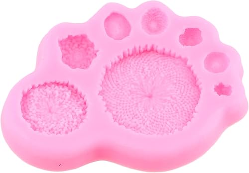 Miniatura 9 de RFGHAC Moldes de silicona de girasol, molde de fondant de estamen de girasol para decoración de pasteles, decoración de cupcakes, chocolate,