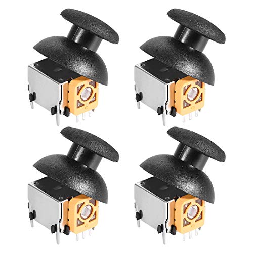 YeVhear 10K Omh 3D potentiomètres à manette analogique avec boutons contrôleur de module sans fil à bascule haut et bas verrouillage pour jeu portable Xbox Orange 4 pièces Cover