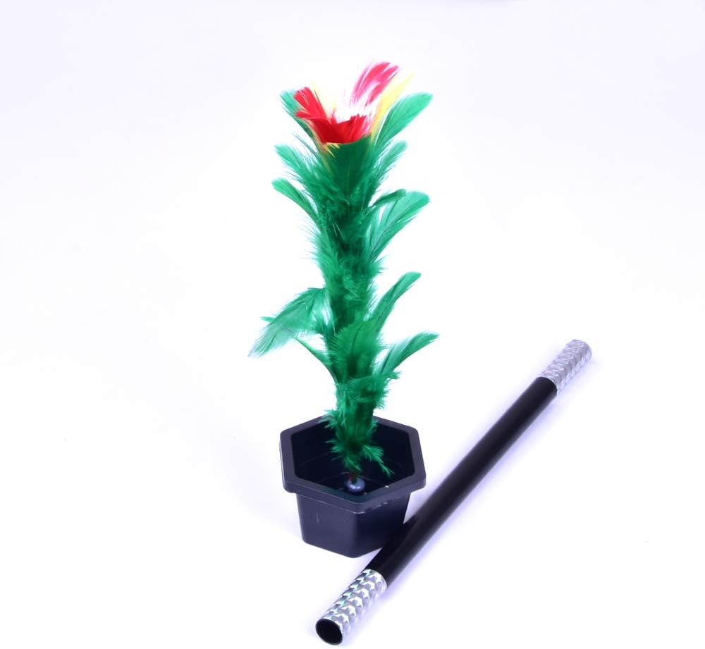 SUMAG Appearing Flower in Pot from Wand/Stick to Flower Magic Tricks Close up Stage Street Comedy Mentalism Magic