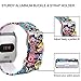 Maledan for Fitbit Versa Bands, Water Resistant Breathable Strap Wristbands for Fitbit Versa Fitness Smart Watch, Colorful Jellyfish, Large