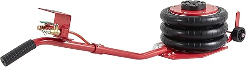 Miniatura 9 de VEVOR Gato de aire de 3 toneladas6600 libras, conector de aire de triple bolsa, con seis tubos de acero, elevación de hasta 17.7 pulgadas17.717 in,