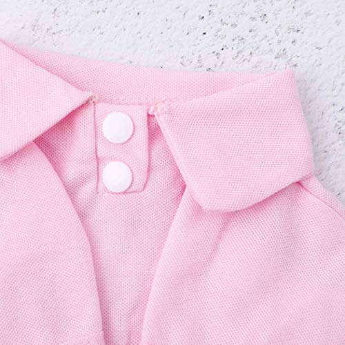 Petea Dog Shirts Pet Puppy Cotton Polo Shirt Basic T-Shirt Clothes For Dogs And Cats (M, Pink) #TOP2