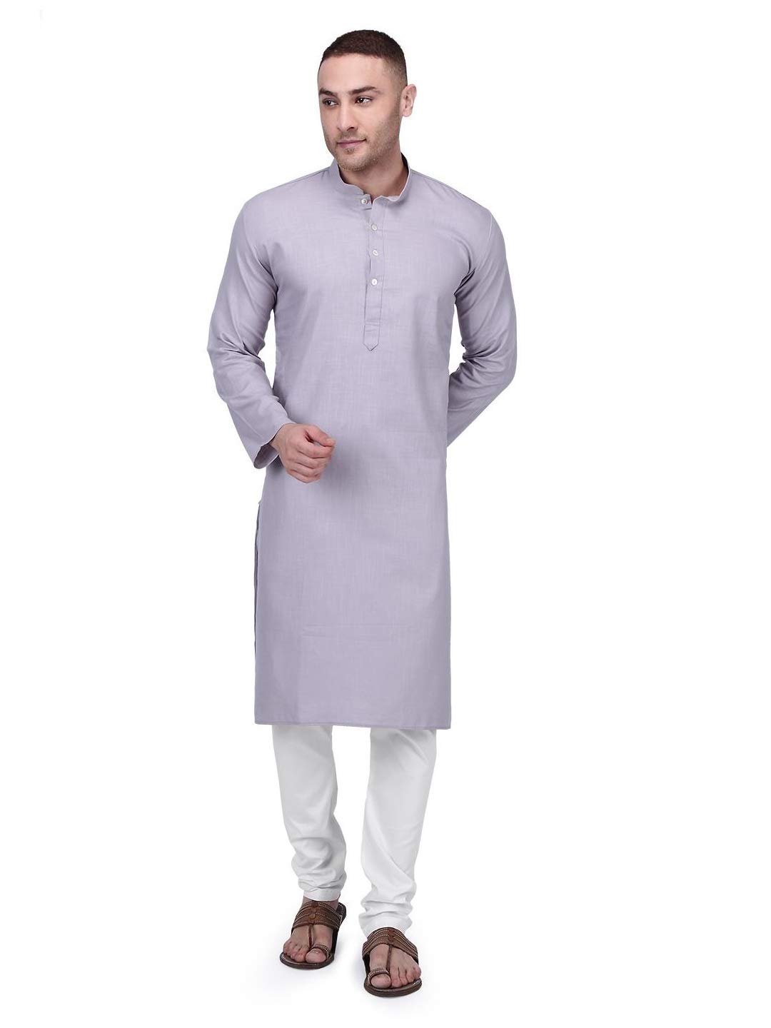 Rajubhai HargovindasMen's Premium Cotton Solid Kurta With Drawstring Pajama Set Churidar | 21 Colours |