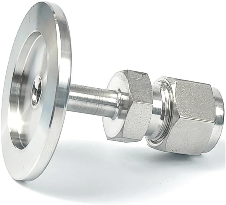 Vacuum KF/NW 16/25/40/50 To 3mm 6mm 1/8" 1/4" 3/8" 1/2" OD Tube Compression Union SUS316L Stainless Steel Pipe Fitting Coupler(KF NW16 To 3l8 Inch)