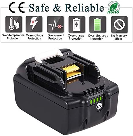 Geelink 5.0Ah BL1850 LXT Lithium-Ion Battery Replacement for Makita 18V Batteries BL1860 BL1815 BL1830 BL1820 BL1840 BL1850B-2 LXT-400 BL1845 194205-3 194204-5