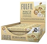 FULFIL Vitamin and Protein Bars (15 x 55 g Bars) — White Chocolate Cookies and Cream Flavour — 20 g High Protein, 9 Vitamins, Low Sugar - Image 1