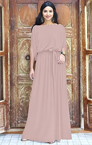 Image of KOH KOH Womens 2026 Flowy Formal Batwing Sleeve Evening Casual Gown