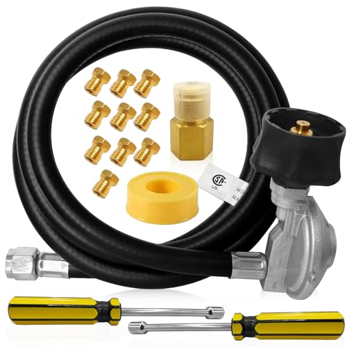 Sekvira Natural Gas to Propane Conversion Kit for Weber Summit 670/660/650/470/460/450, for Weber Conversion Kit with 5FT Propane Regulator Hose.