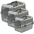 Pet Transporter Cat Dog Sturdy Carrier Crate Two-Door Travel Basket Box 3 Sizes