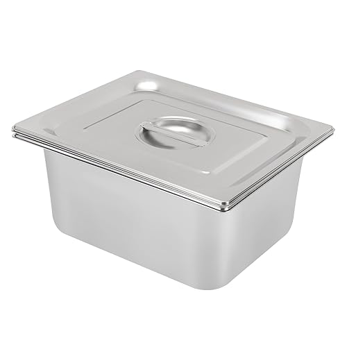 Miniatura 4 de Sartenes de acero inoxidable para mesa de vapor, sartenes de hotel con agujeros, tamaño 12, bandeja de preparación de alimentos, paquete de 3