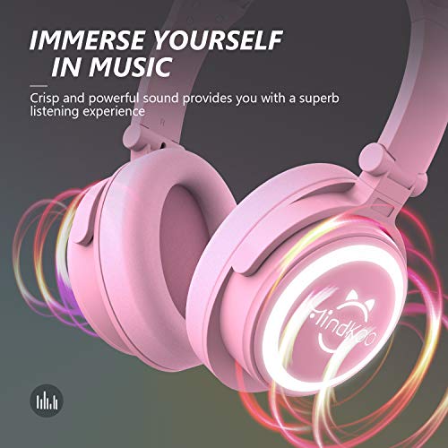 Mindkoo Casque Audio Stéréo Bluetooth 4.2 Oreilles de Chat Headphone Wireless Origine Cat Ear Ecouteur Supra-Auriculaire… - Les Beatles, Paul McCartney, John Lennon, RIngo Starr, George Harrison Mindkoo Casque Audio Stéréo Bluetooth 4.2 Oreilles de Chat Headphone Wireless Origine Cat Ear Ecouteur Supra-Auriculaire… – Image 4
