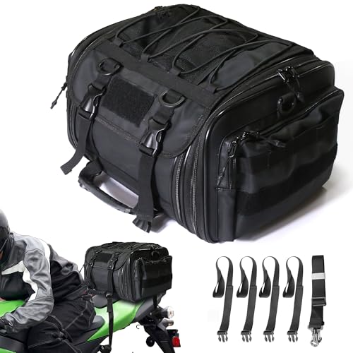 MZS 27L Expandable Motorcycle Rear Seat Bag