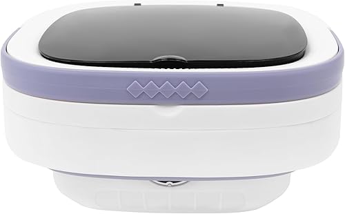 Miniatura 2 de Lavadora electrónica de ropa interior con luz azul, mini lavadora plegable portátil de 12 litros con 3 modos de limpieza inteligentes para viajes,