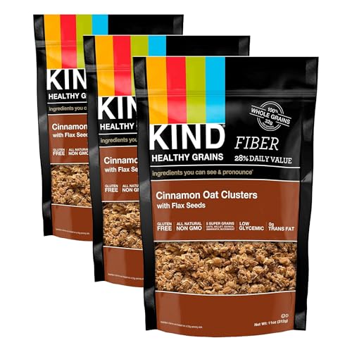 KIND Healthy Grains Clusters, Cinnamon Oat with Flax Seeds, 11 oz (Pack of 3) - image 1