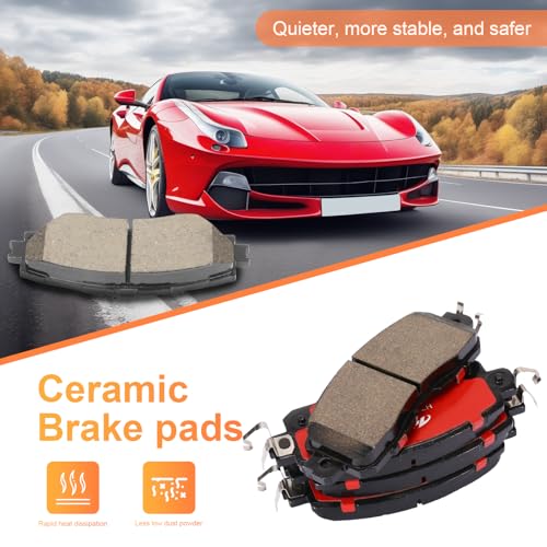 Image of D1650 Front Ceramic Brake Pads Kit Fit For Nissan Altima 2013-2023, For Nissan LEAF 2014-2017