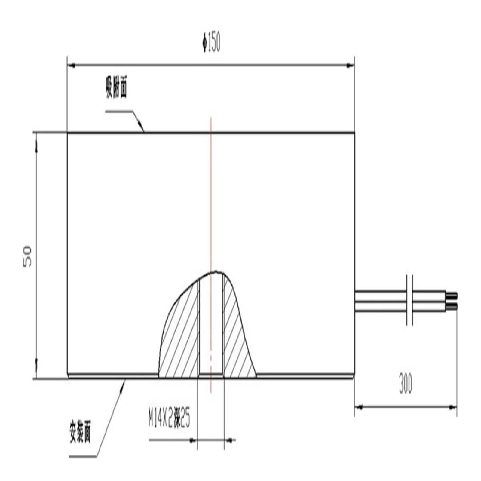 XRN-XP150X50 Électro-aimant carré 150x50mm DC 12V 24V(24V DC)