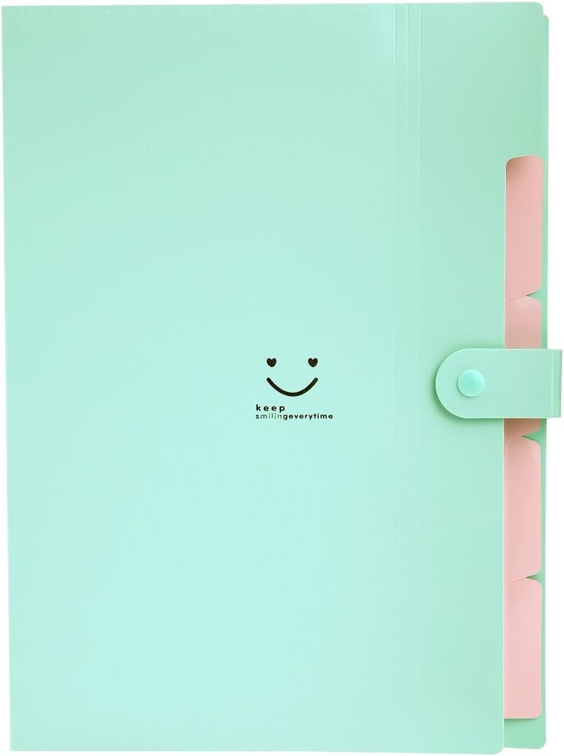 Plastic Folders Clipboard Accordion Document File Folder Expanding Letter Organizer (green)