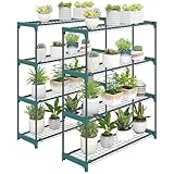 Outsunny Juego de 2 Soportes para Plantas de 4 Niveles para Interior y Exterior,...