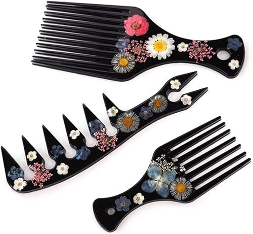 Miniatura 3 de Moldes de resina para peine de pelo – 3 piezas de moldes de peine africano afro moldes de resina epoxi para manualidades de silicona