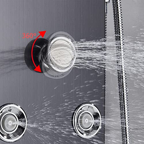 Saeuwtowy-Columna-de-Hidromasaje-Panel-de-Ducha-Negro-LED-Multifuncion-LCD-pantalla-de-temperatura-8-boquillas-de-masaje-con-pistola-de-pulverizacion