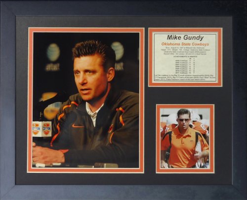 Legends Never Die "Mike Gundy Oklahoma State OSU Coach Framed Photo Collage, 11 x 14-Inch, (12186U)