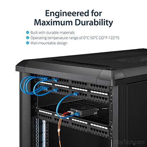Image of StarTech Single-Mode (SM) SC Fiber Media Converter, 1GbE, 10km, 1310nm, TAA | Standalone Gigabit Ethernet to SC Fiber Converter, 10 /100 /1000 Networks, MCMGBSCSM10