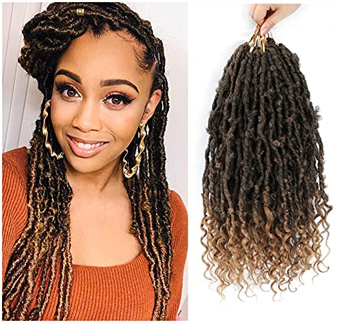 Butterfly Locs Crochet Hair, 18 Inch 7 Packs Distressed Faux Locs Crochet Hair for Black Women, Prelooped Soft Locs Crochet Braids 1B27#